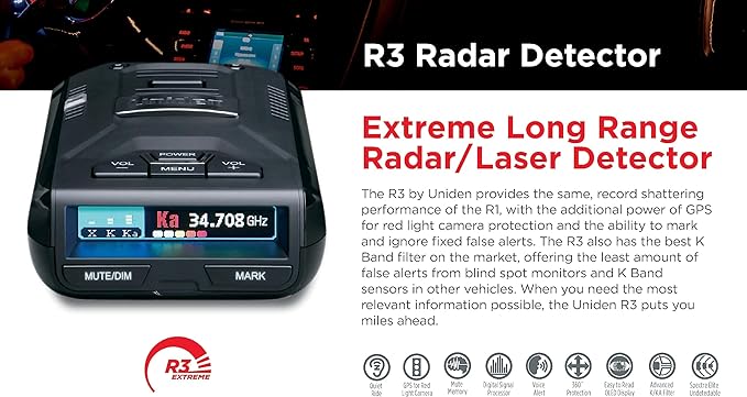 Uniden DSP Extremely Long-range Radar Detector/Laser Detector With GPS