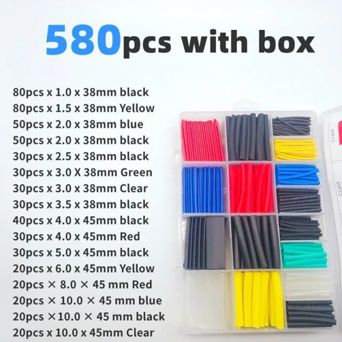 Boxed Heat Shrink Tubing 2:1 Electronic DIY Kit wire Connection Tool Accessories Data Line Protection Cable