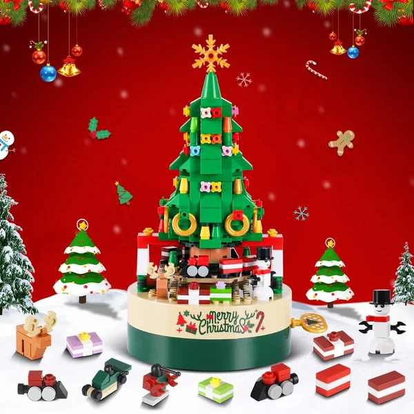 DIY Christmas Tree Brick Music Box