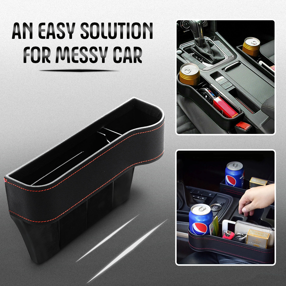 Leather Multifunctional Car Seat Organizer