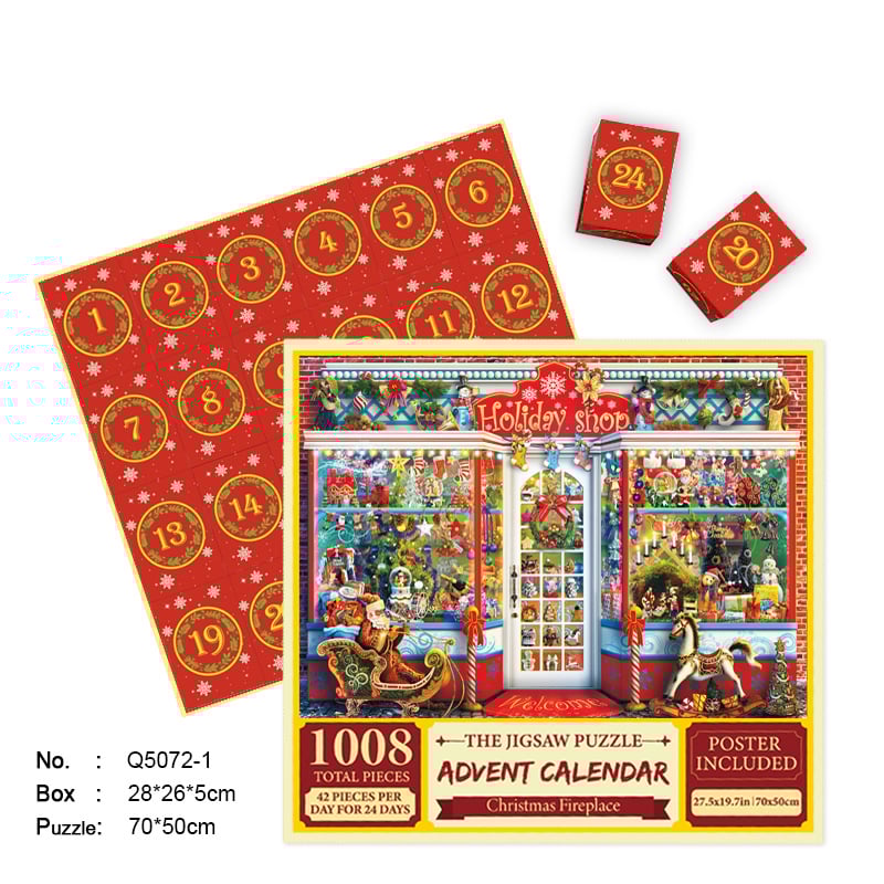 🎄Christmas Advent Calendar Jigsaw Puzzle 1000pcs🧩🎁