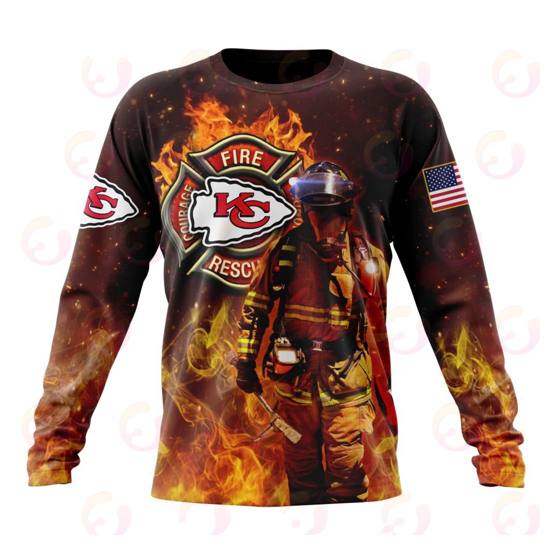 KANSAS CITY CHIEFS HONOR FIREFIGHTERS – FIRST RESPONDERS 3D HOODIE