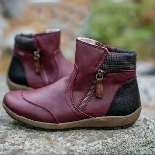 🔥Last Day 49% OFF - Women Zipper Waterproof Ankle-Support Boots