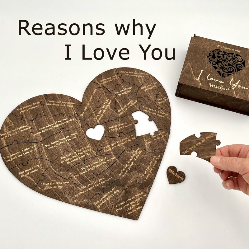 Reasons Why I love you Wooden Puzzle