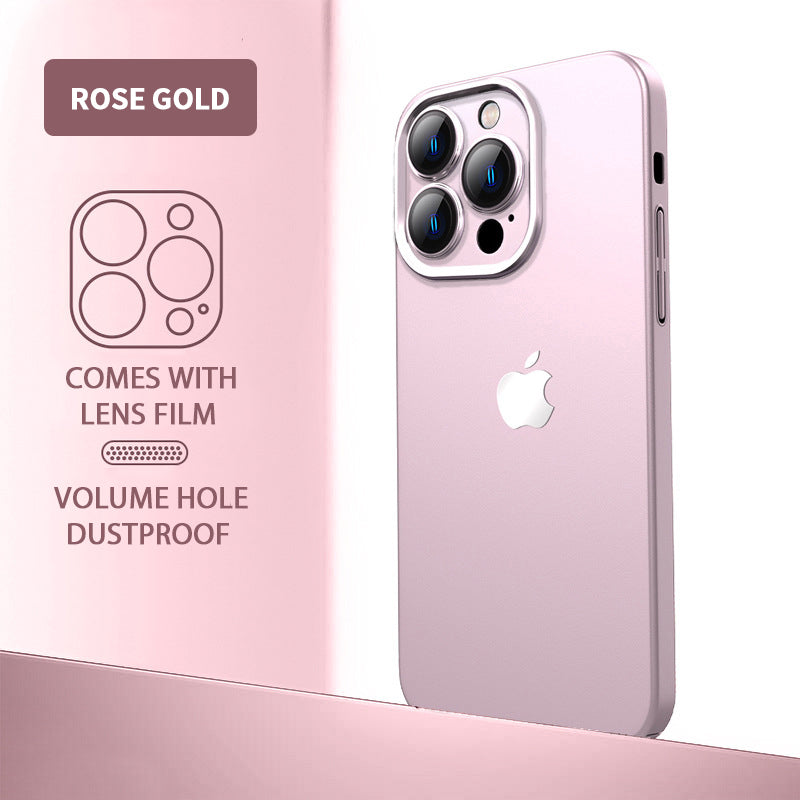 Ultra-thin Matte with Lens Protector Case Cover for iPhone