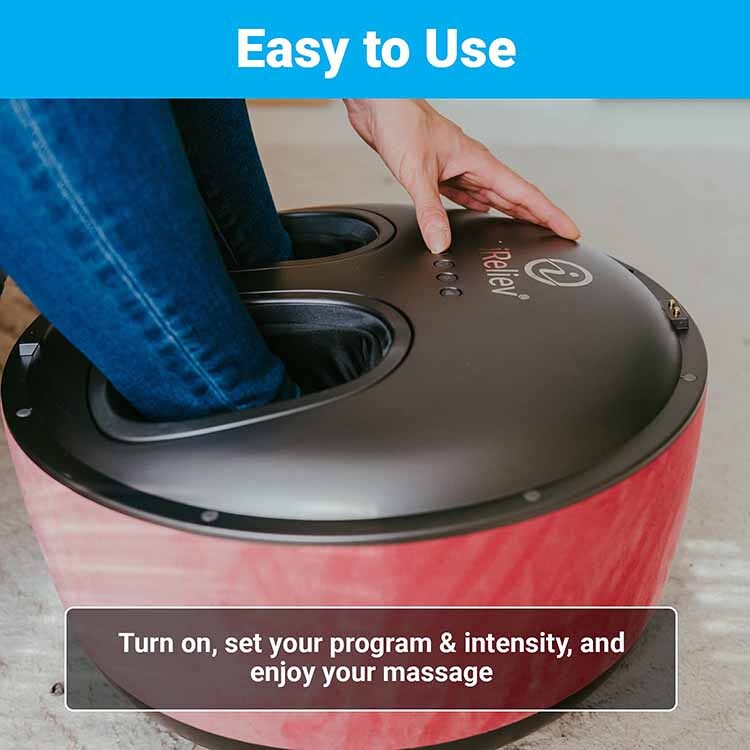 Foot massager functional furniture increases blood circulation, deep kneading, and heat therapy
