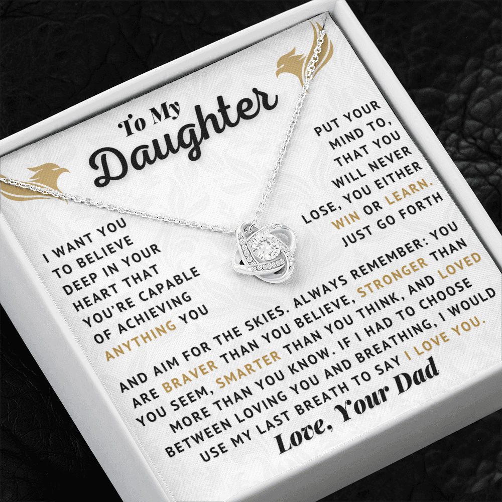 Daughter - Aim For The Skies - Love Knot Necklace