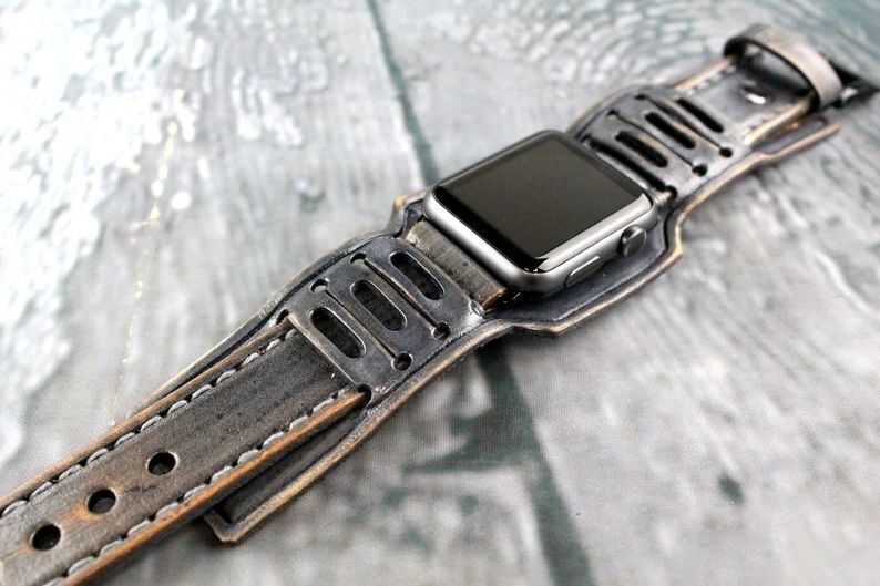 Leather Apple Watch Cuff Band
