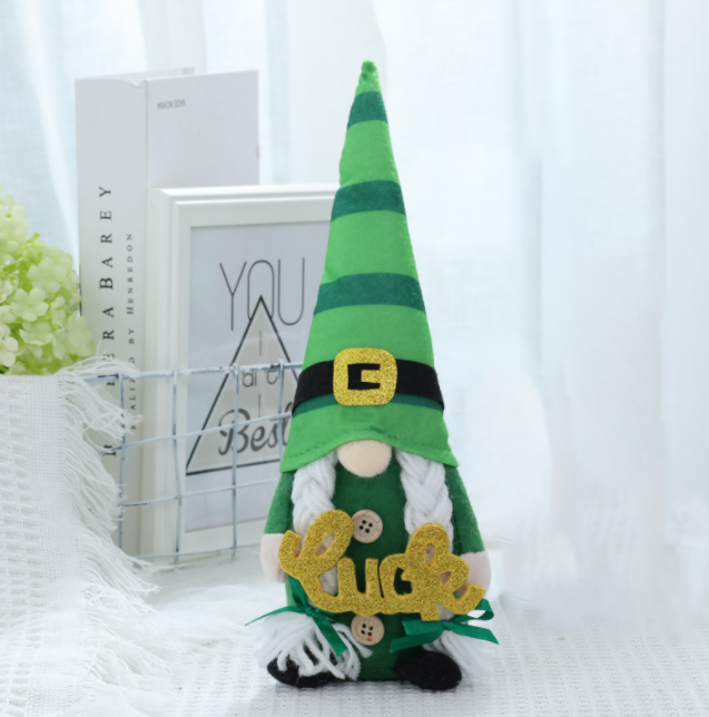 Standing green leaf gnome