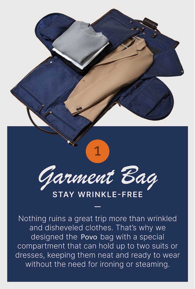 If you are going to be traveling with a suit, you need this garment bag  that rolls up into a duffel bag