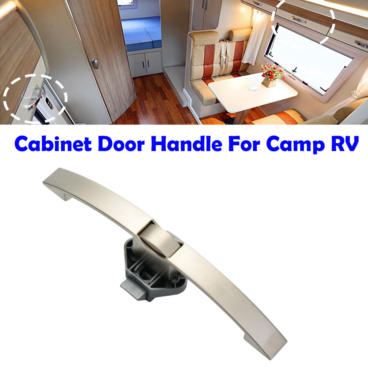 128mm Hanging Door Arc Button RV Drawers Cabinet Handle Doors Lock Pull Type