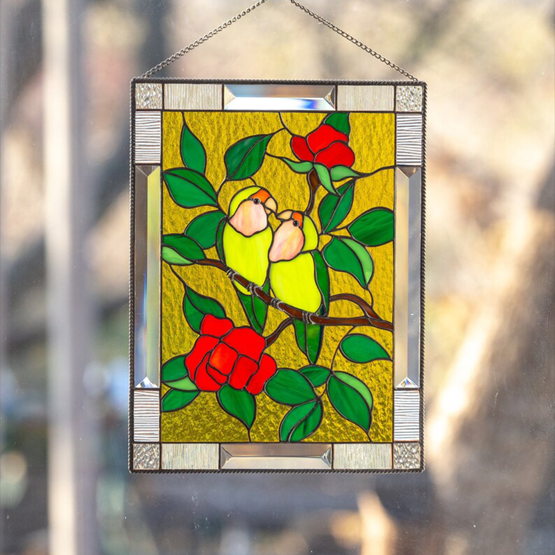 ⏰Last Day Promotion - 50% OFF⏰ Cardinal Stained Glass Window Panel🦜🦜 - Buy 2 Get 10% Off & Free Shipping