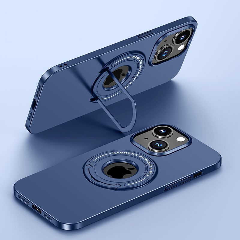 Magnetic Bracket Matte Skin Feeling Hard Shell Case Cover For iPhone 13/14