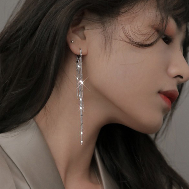 Sparkling Tassel Earrings