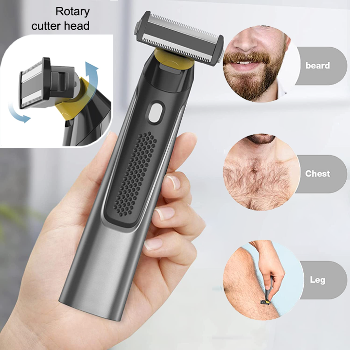 All-in-One Titanium Rechargeable Razor - Trims, Edges, Shaves and Grooms