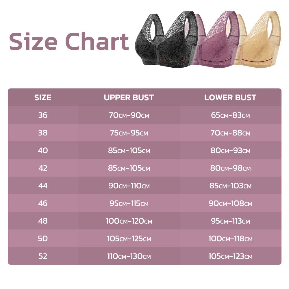 Helen Bra®—HealthLift Lymphvity Front Zipper Bra (BUY 1 GET 2 FREE)-Beige+Black+Purple