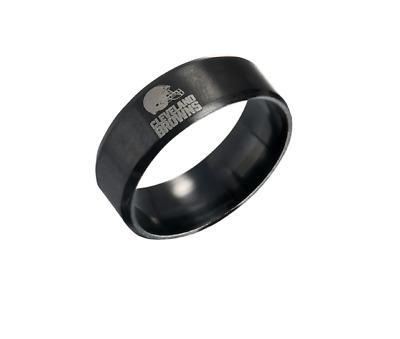 LIMITED EDITION CLEVELAND BROWNS TITANIUM STEEL RING
