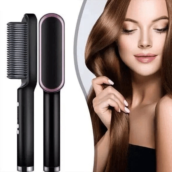 [NEW 2023 LUXURY VERSION] 2 in 1 Hair Negative Ion Hair Straightener Styling Comb US