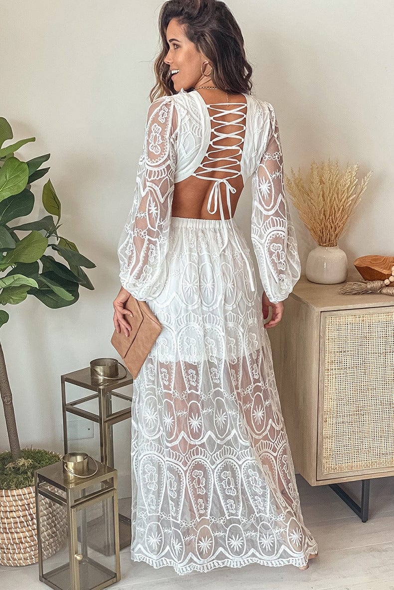 Whispers in the Breeze Lace Maxi Dress