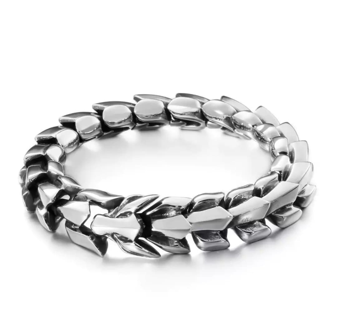 RETRO SILVER DRAGON -BRACELET