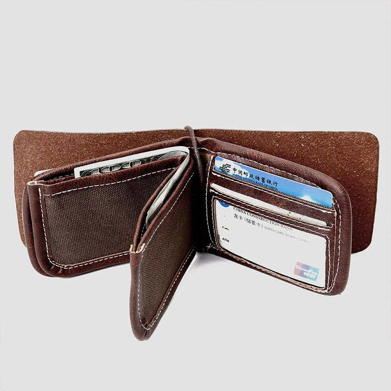 Vintage Card Holder Solid Short Wallet