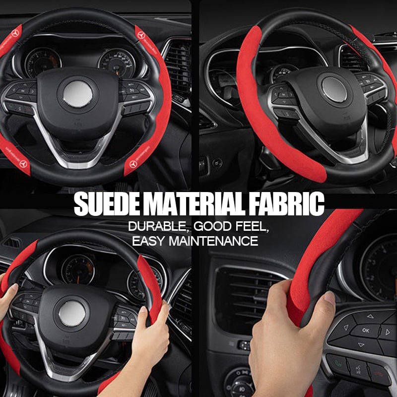 Suede Steering Wheel Cover(1 Pair)