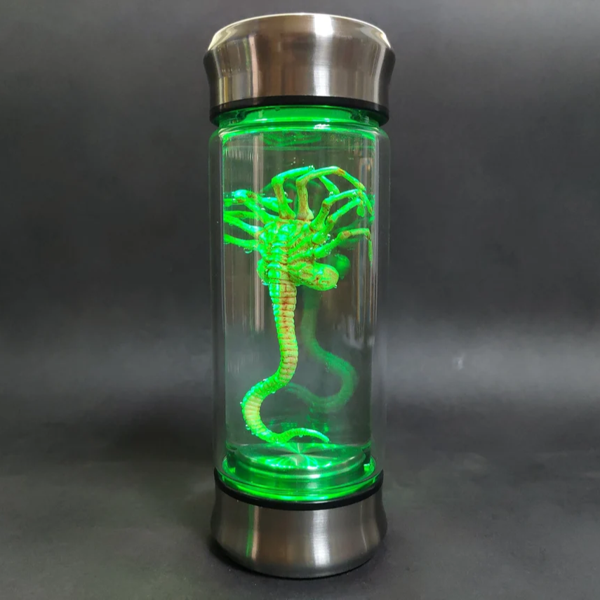 Alien Jar Xenomorph Specimen Facehugger Embryo Glass Jar