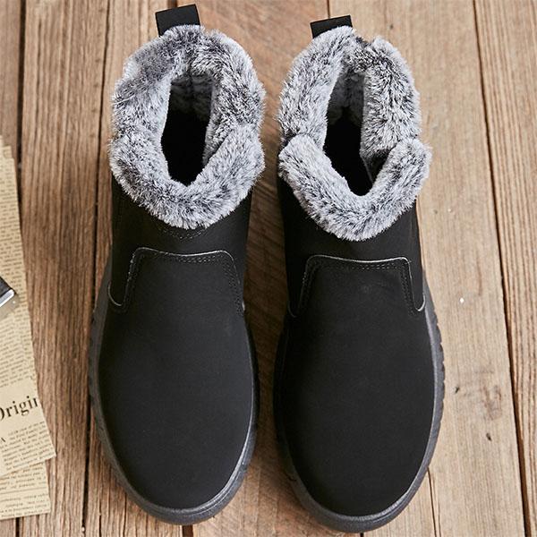 Chicinskates Men's Pull-On Fur Lined Snow Boots