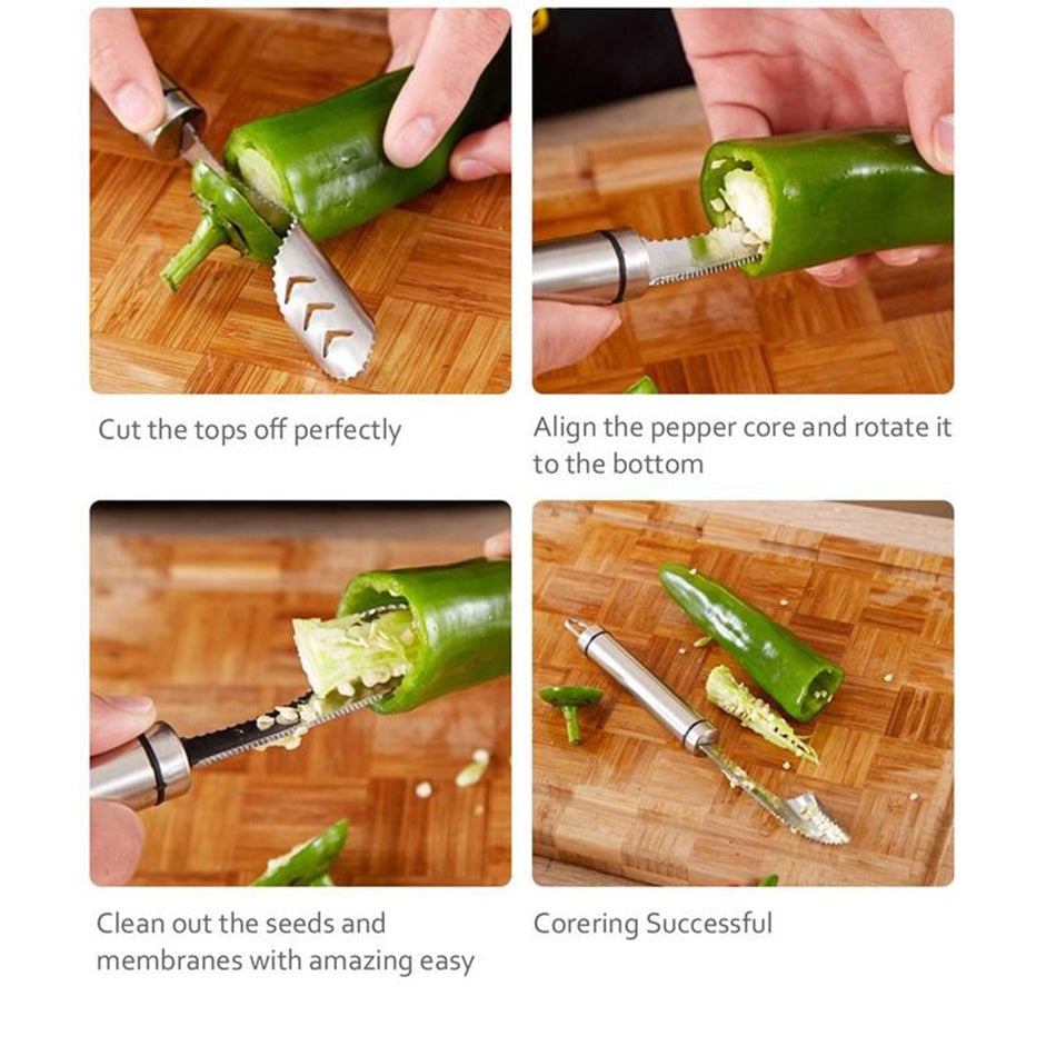 (🔥Last Day Promotion- SAVE 40% OFF) Pepper Seed Corer Remover(buy 3 get 2 free now)
