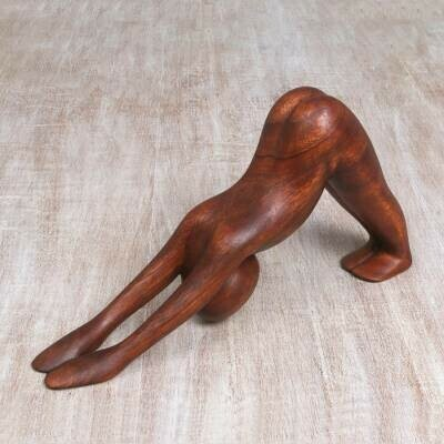 Yoga pose wood carving | Wood sculpture | Gifts for gymnastics lovers