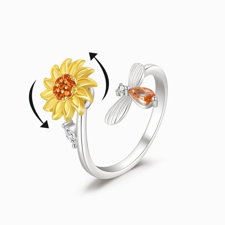 Mom - You're My Sunshine - Sunflower Fidget Ring