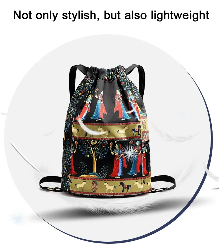 (🔥Early Christmas Sale- SAVE 50% OFF) Drawstring Foldable Large Capacity Dry-wet Separation Travel Sports Backpack--BUY 2 FREE SHIPPING