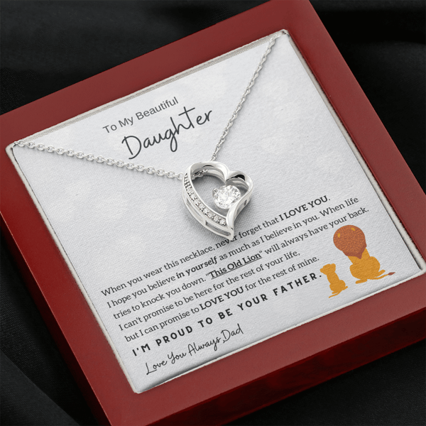 To My Beautiful Daughter - I'm Proud To Be Your Father (Forever Love Necklace)