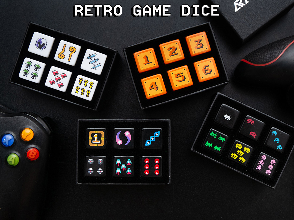 Retro Dice Game D6 Dice Set