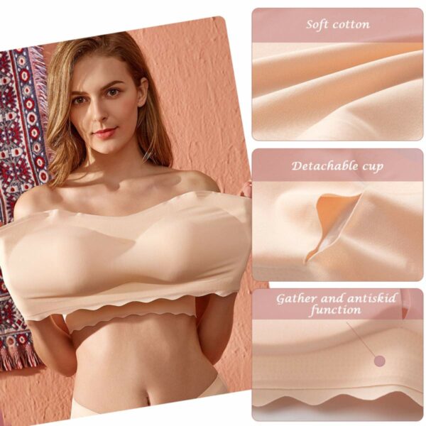 Women Push up Bandeau Bra Convertible Strapless Bras No Wire Lift Up Bra (BUY ONE GET ONE FREE)