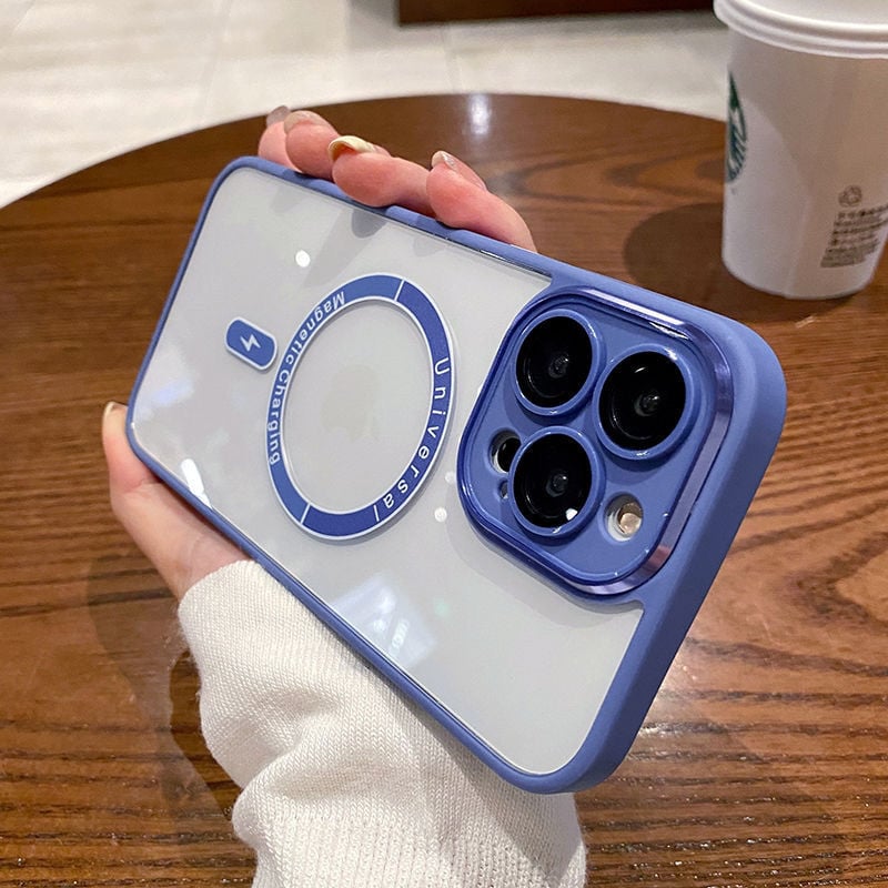 Magnetic Transparent Lens Film Case Cover For iPhone