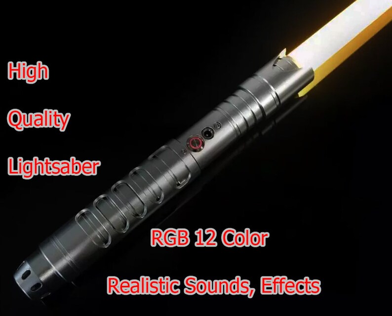 Lightsaber 2, Saberforge, Lightsaber hilt with blade, RGB 12 color, lgt lightsaber, Removable PC blade,  with USB charging cable, 6 set sound.