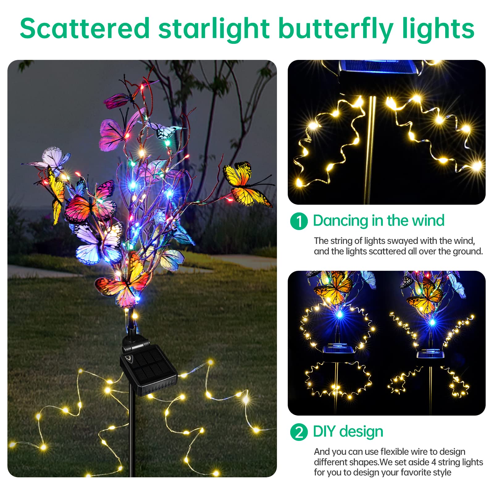 🔥Last Day Promotion 70%🔥-Solar Outdoor Butterfly Lights