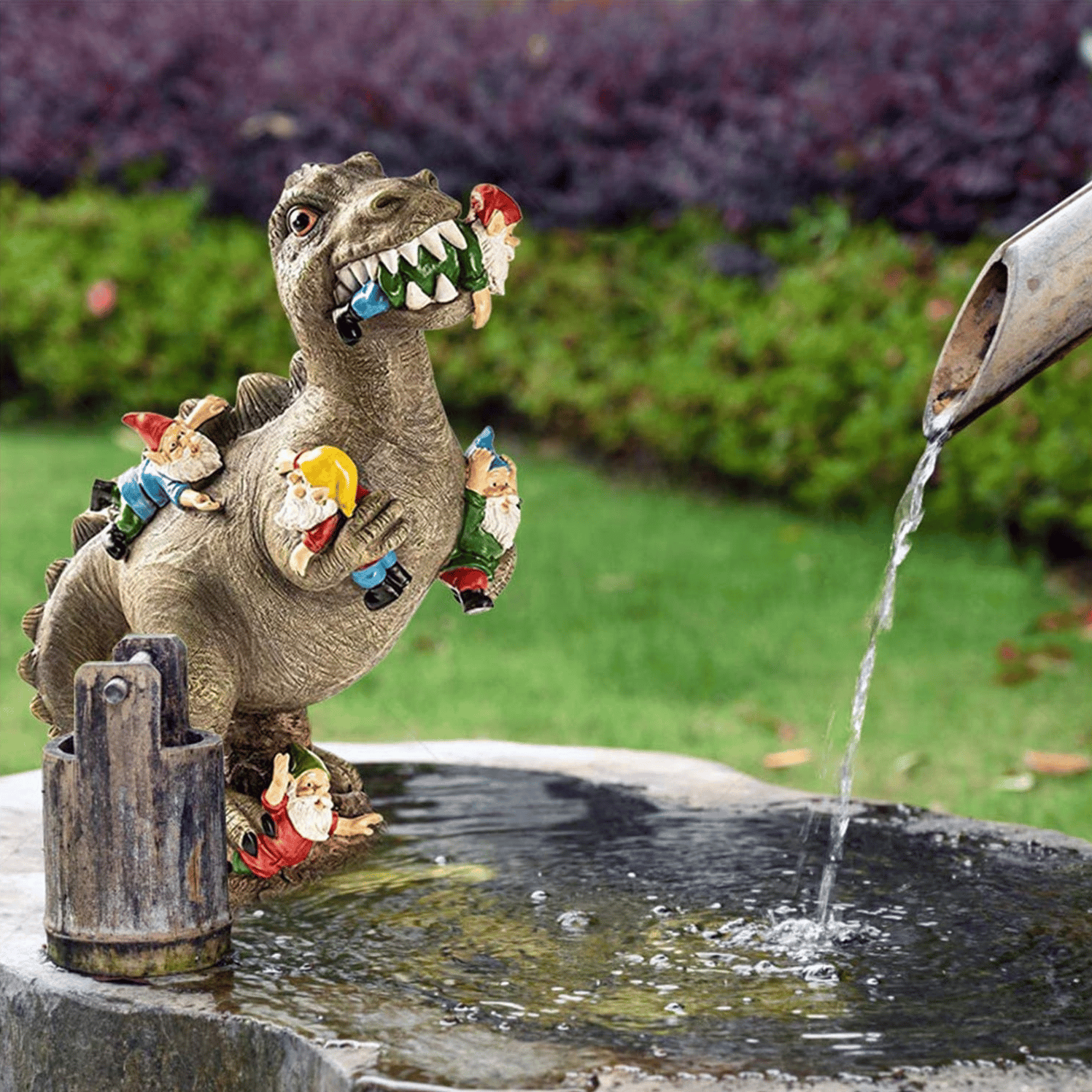 🦕 Mother's Day Sale 50%OFF - Dinosaur Eating Gnomes Garden Ornament