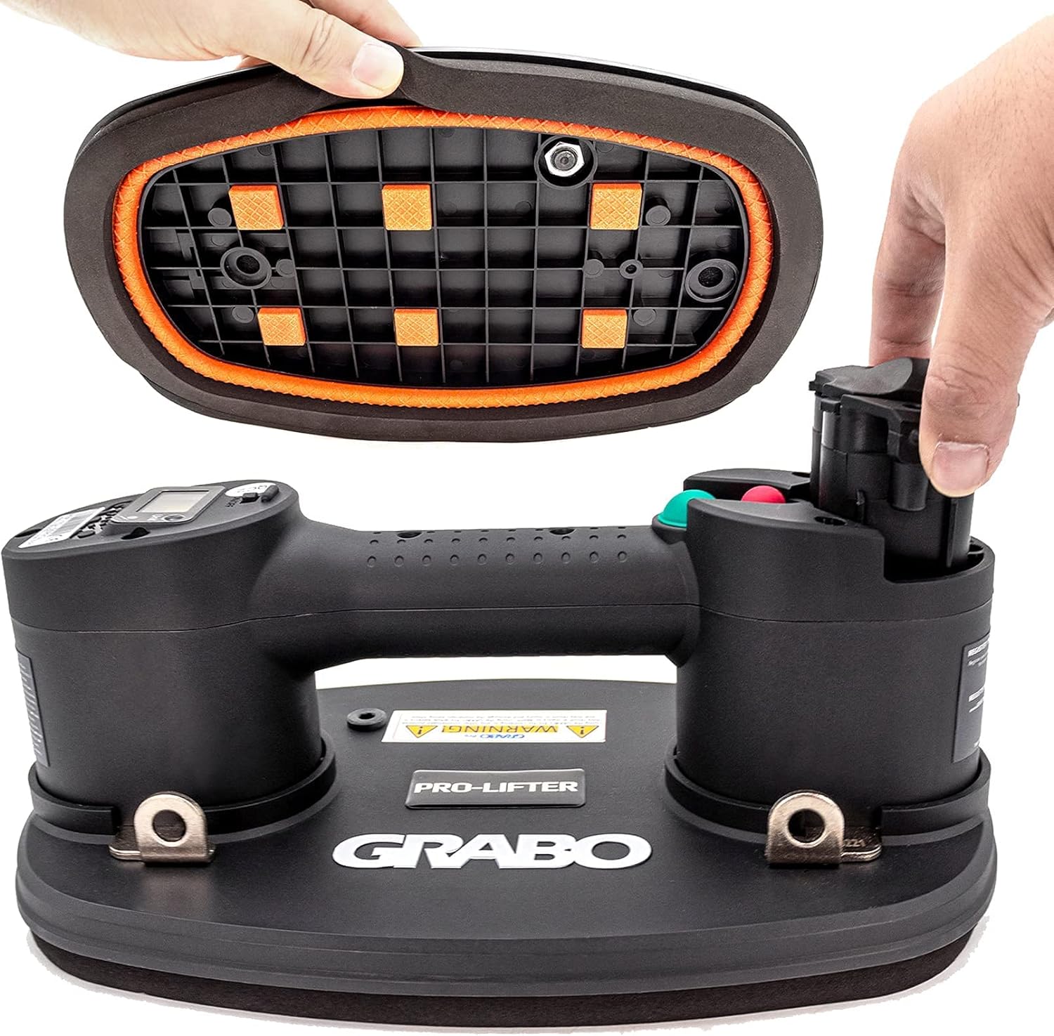 Grabo Electric Vacuum Suction Cup Lifter with Digital Display 375lbs Max Load