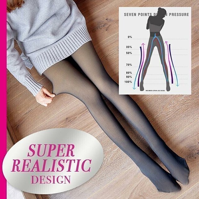 🎁Black Friday Sale-50% OFF⚡ High Waist Thermal Warm Fleece Lined Tights