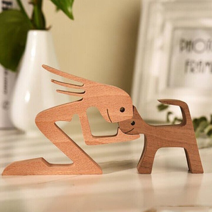 🐕😺Pet lover gifts |Wood sculpture |Table ornaments |Carved wood decor | Pet memorial | For puppies