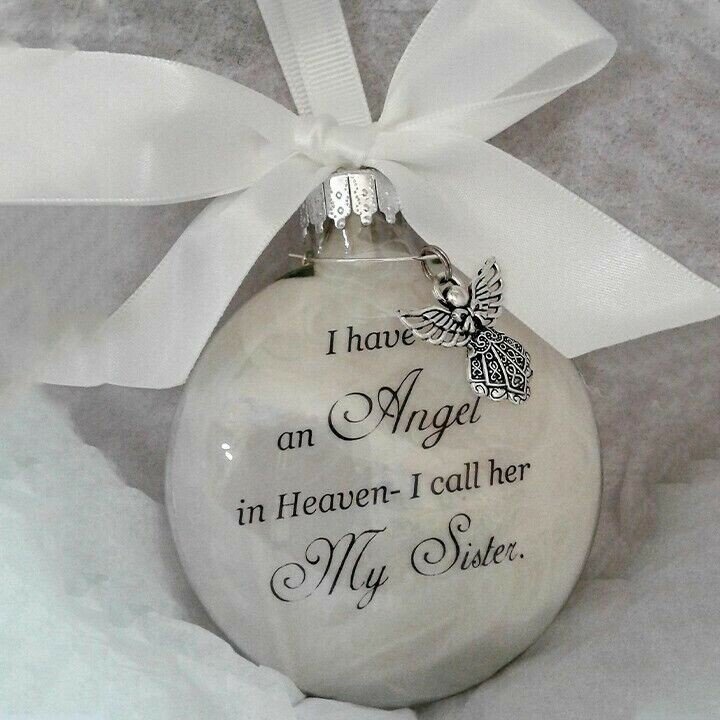 Commemorate ornaments feather ball - Angel In Heaven Memorial Ornament