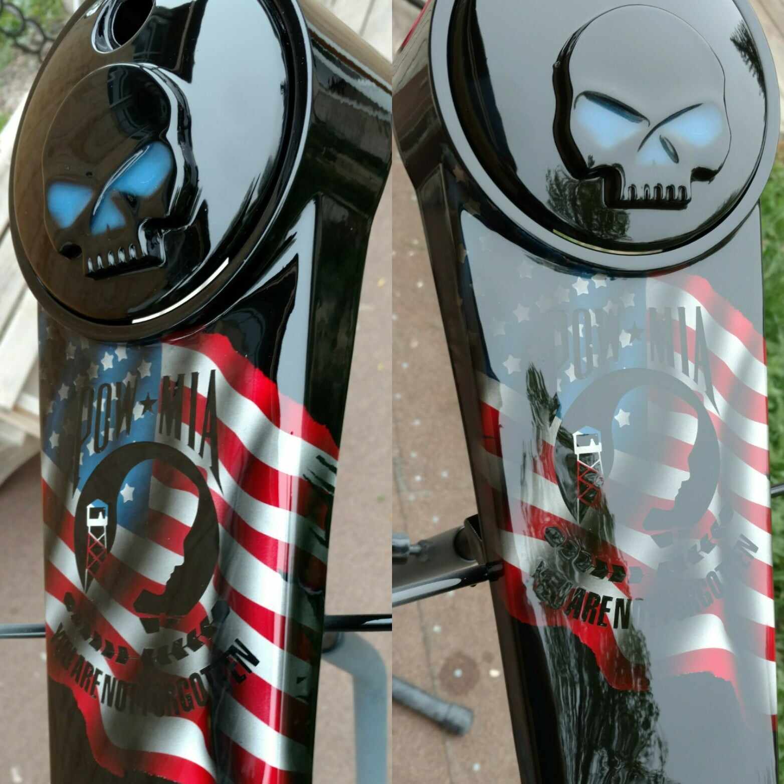 Harley Motorcycle Harley Full Color Pow Mia Tribute Console