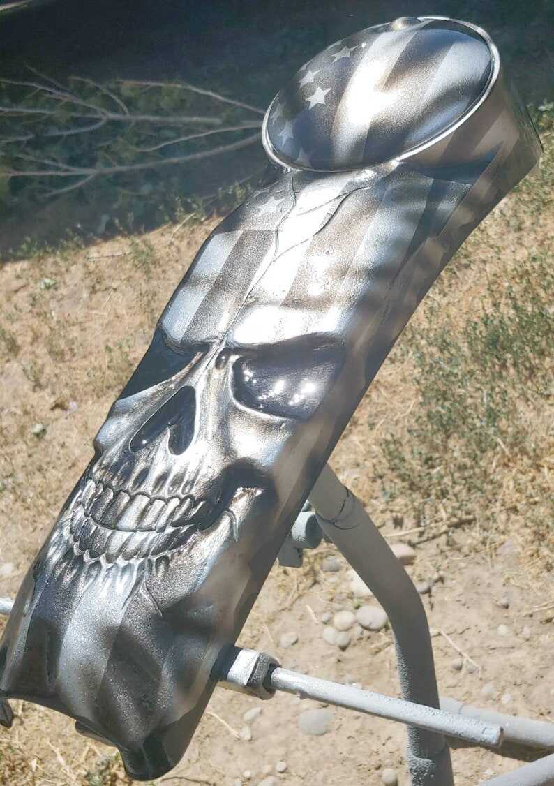 Harley Motorcycle Harley-Davidson Touring Console Big Skull And Tattered American Flag
