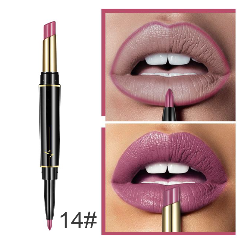 🔥🔥16 Color Lipstick + Lip liner 2 in 1 - Lips Go Full and Defined 👄