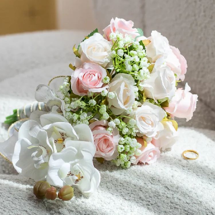 Handheld Flower Bride Korean Wedding Simulation Bouquet Forest Wedding Dress Photography Photography Props Handheld Flower