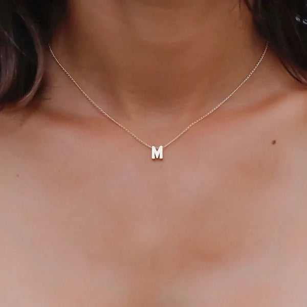 14K Gold Plated Initial Letter Necklace