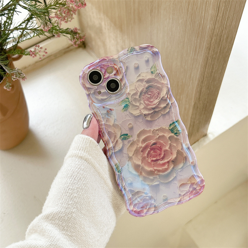 (Hot Sale)For iPhone Colorful Sunflower Oil Painting Exquisite Phone Case