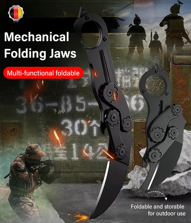 Outdoor folding mechanical claw